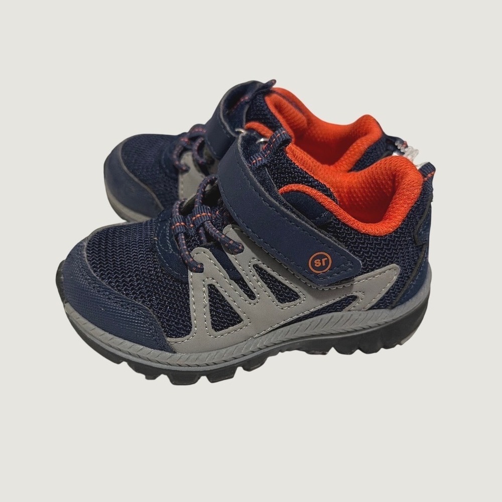 Stride Rite 360 Artin 4.0 Boys Navy Orange Mesh Sneakers Size 6M KB032501